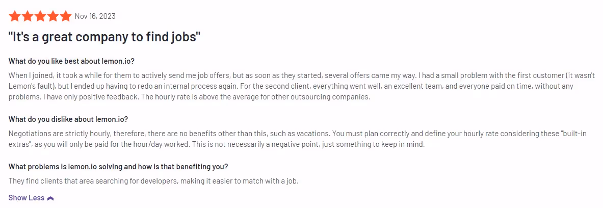Lemon.io pricing review