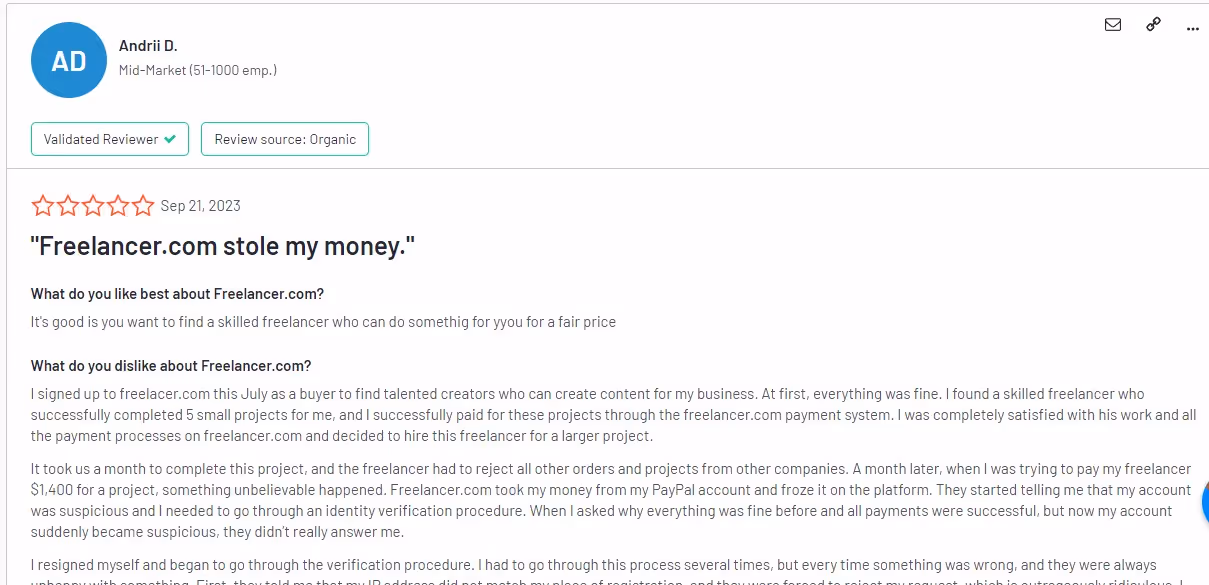 Freelancer pricing review