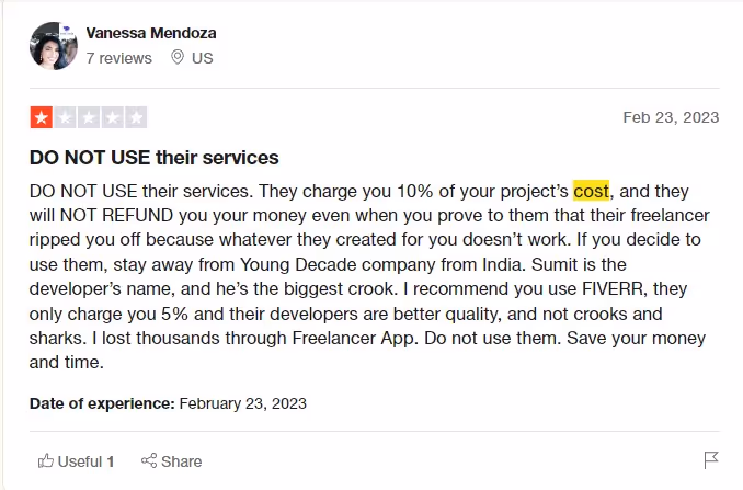 Freelancer reviews