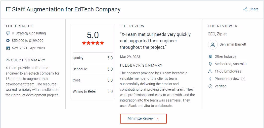 x-team pricing review