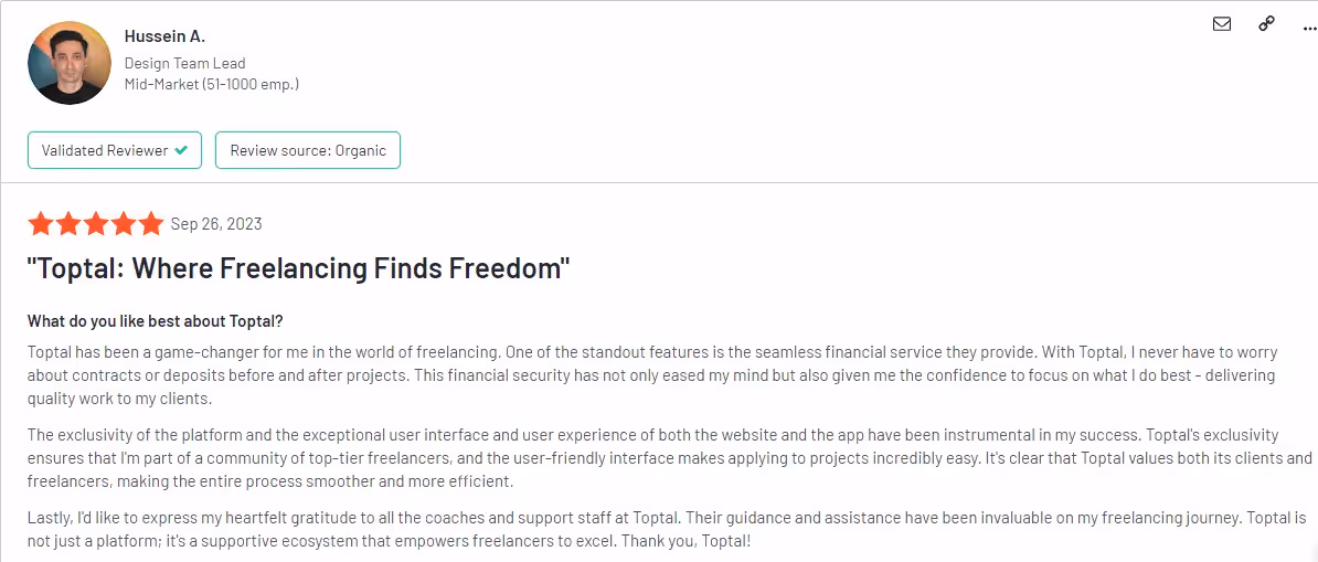 Toptal review