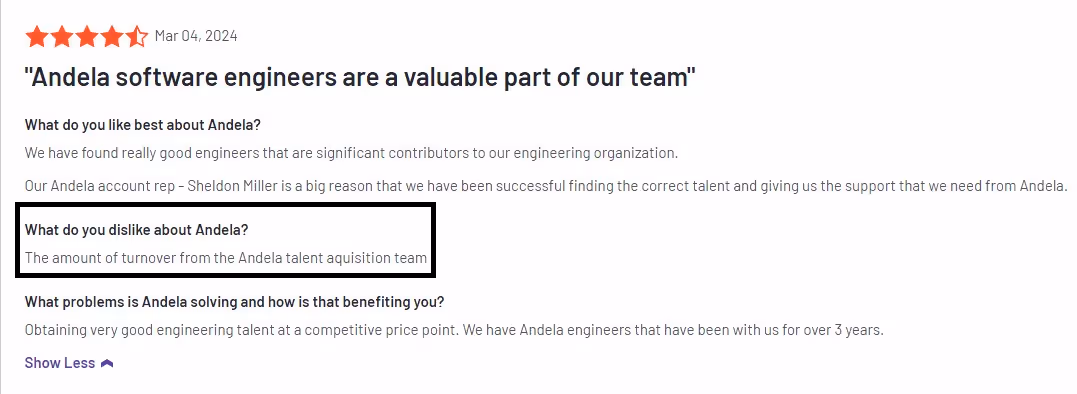 andela pricing review
