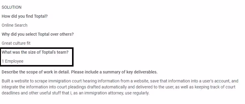 Toptal cost review
