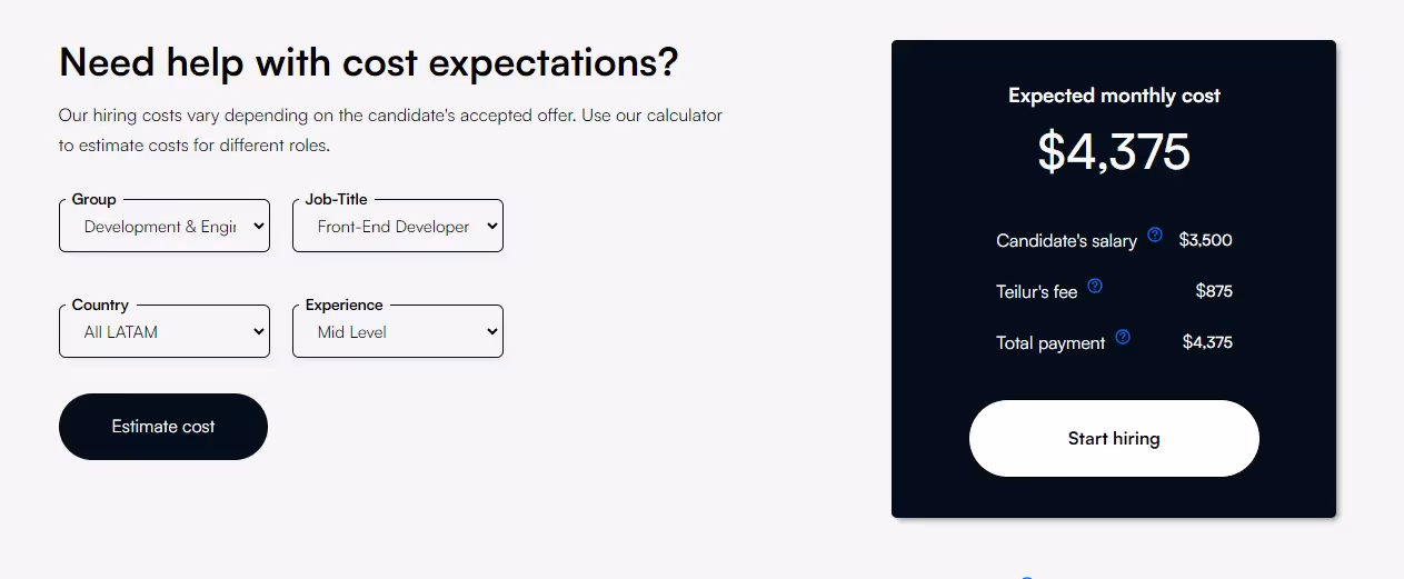 hire developers with teilur talent