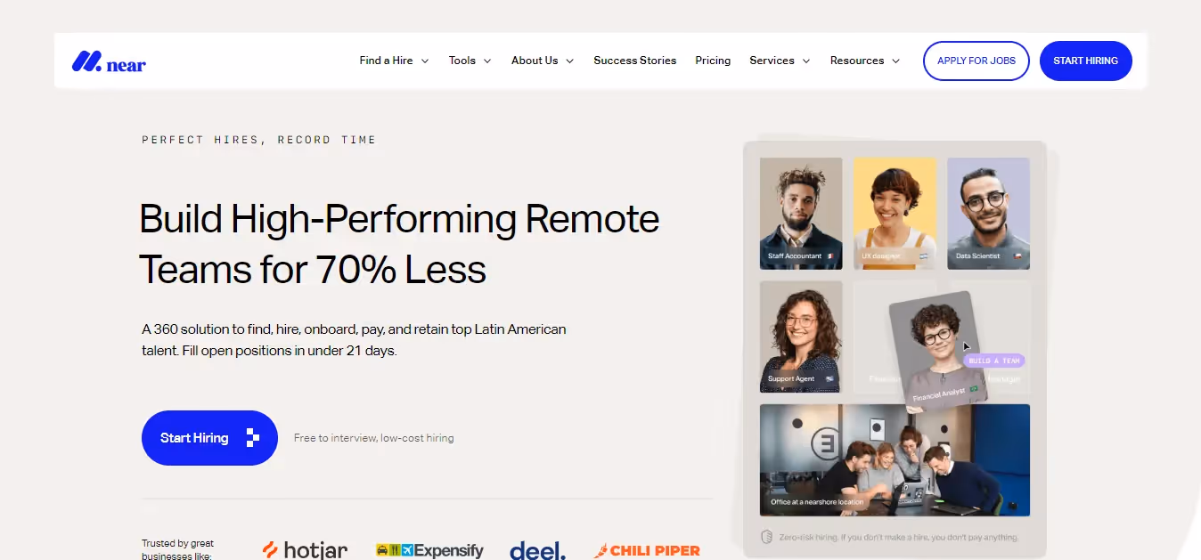 Hire With near website