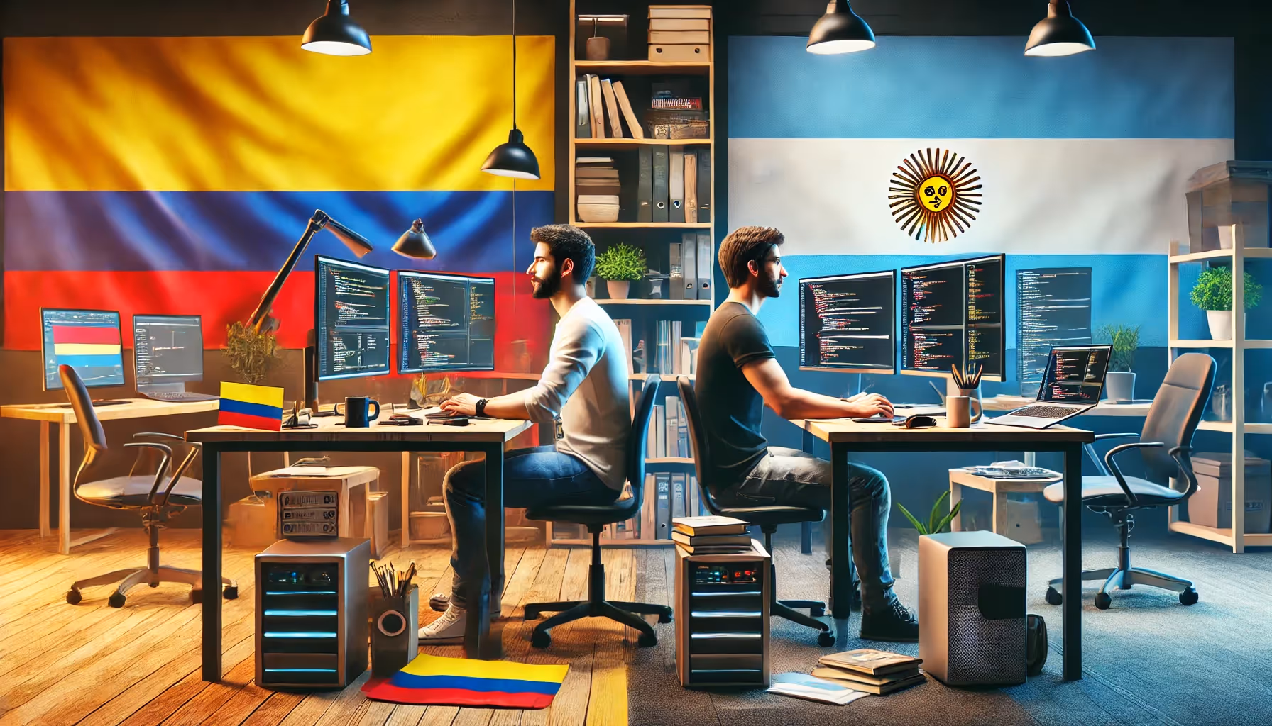 Hire top Full-Stack Developers in Colombia vs Argentina