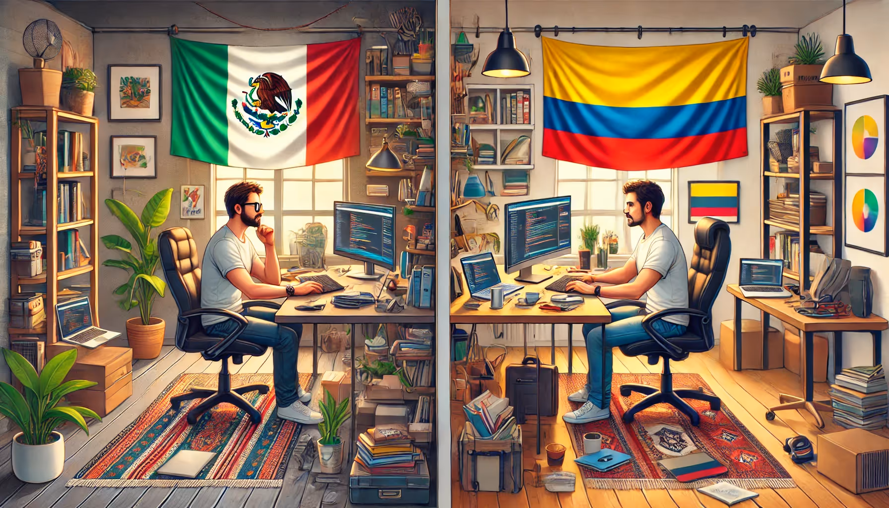 Hire Top Full-Stack Developers in Mexico vs Colombia