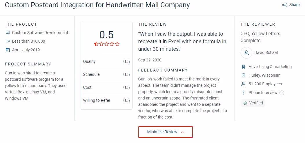 Gun.io Pricing Review
