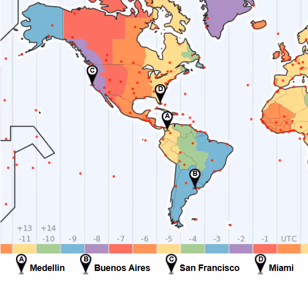 time zone map