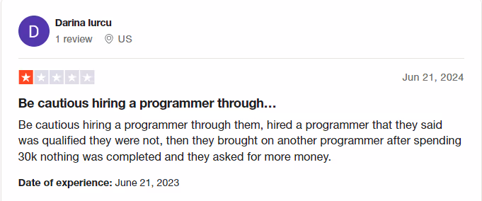 Toptal cost reviews