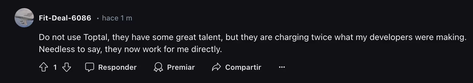 Toptal cost