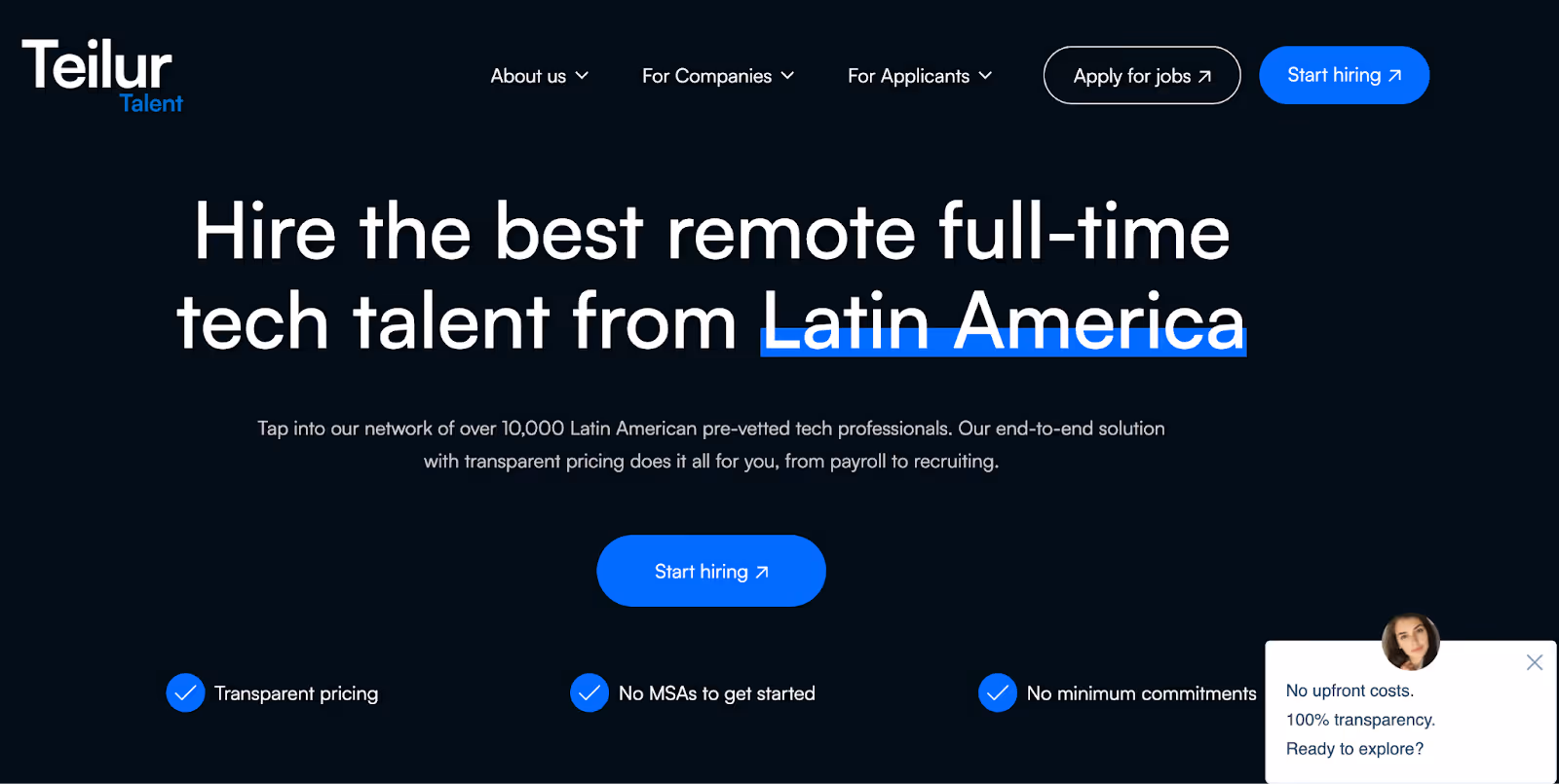 Teilur Talent website