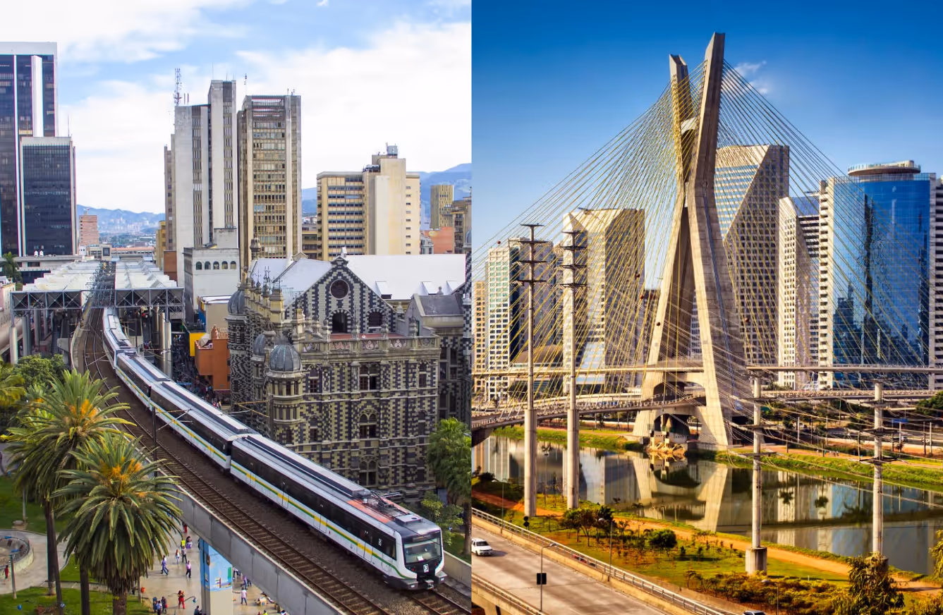 Outsource AI development to Medellin vs. São Paulo