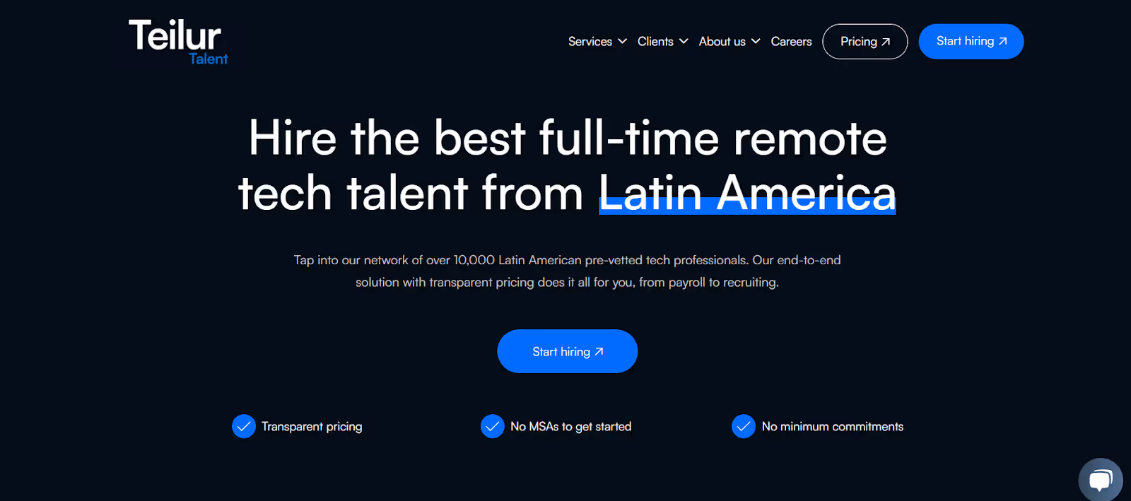 Teilur Talent Website