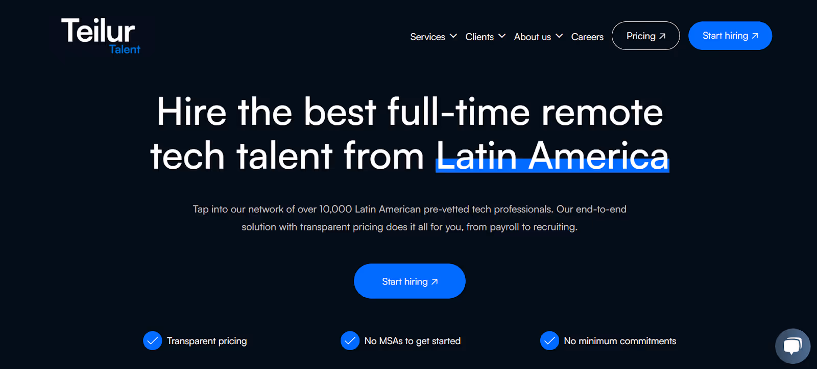 Teilur Talent Website