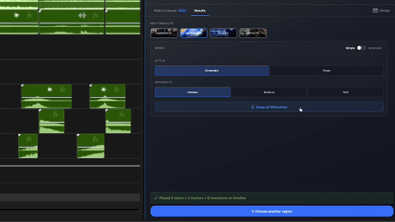 Analyze and render sound into the timeline