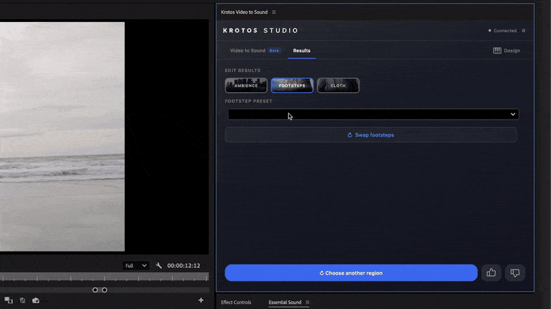 Analyze and render sound into the timeline