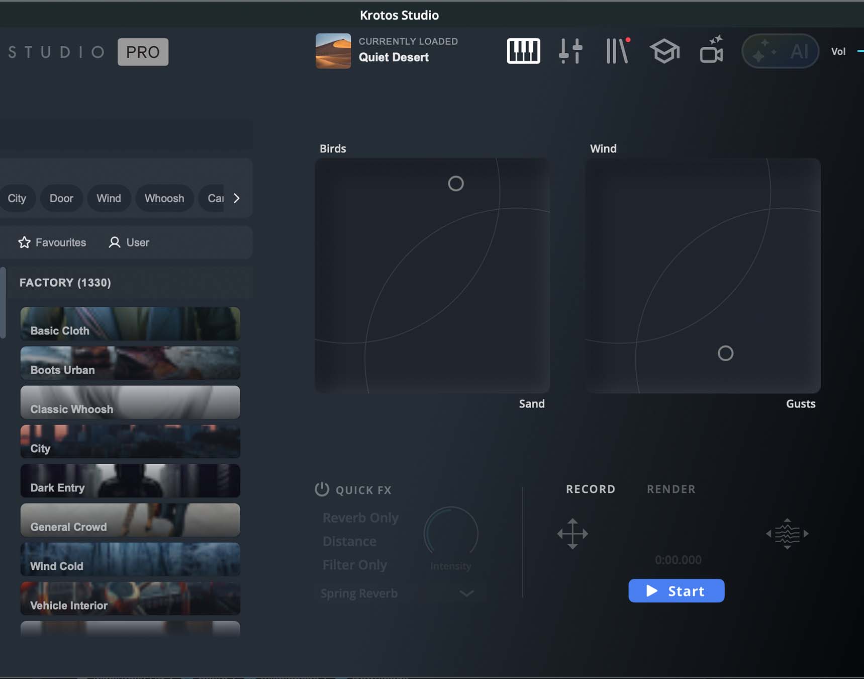 Krotos Studio interface