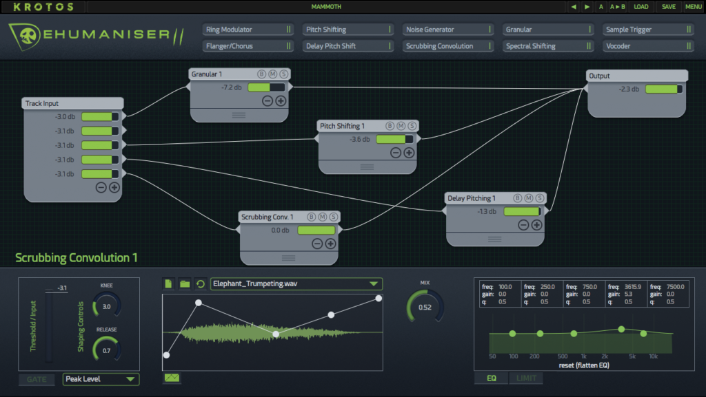 Dehumaniser 2 modular node-based processing system