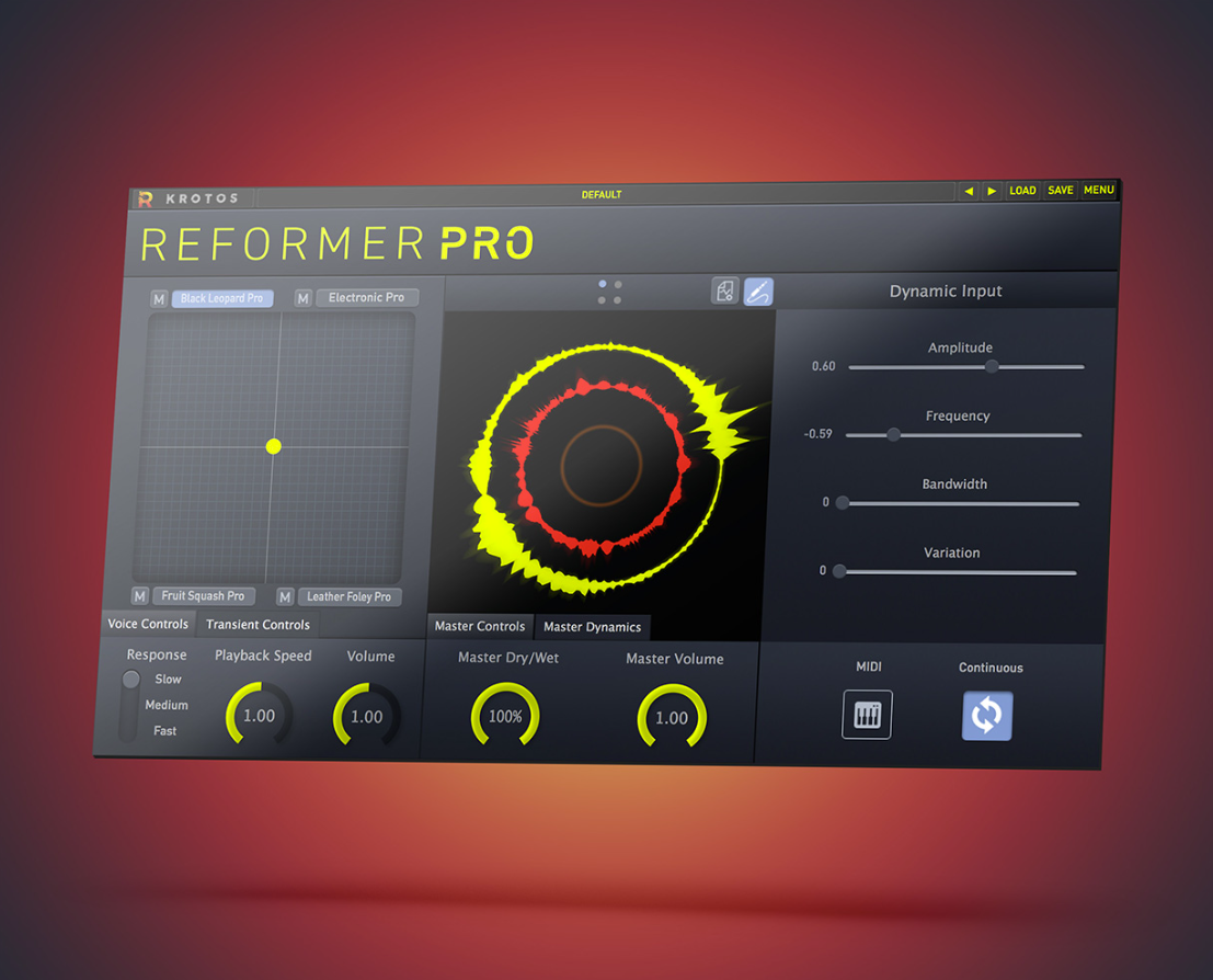 Reformer Pro real-time sound performance interface