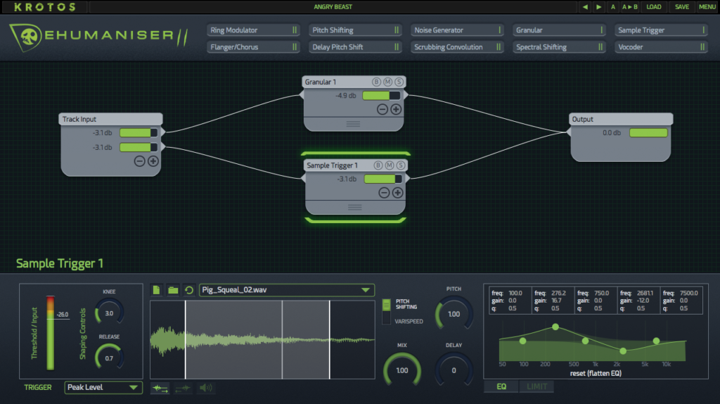 Dehumaniser 2 dynamic signal processing controls