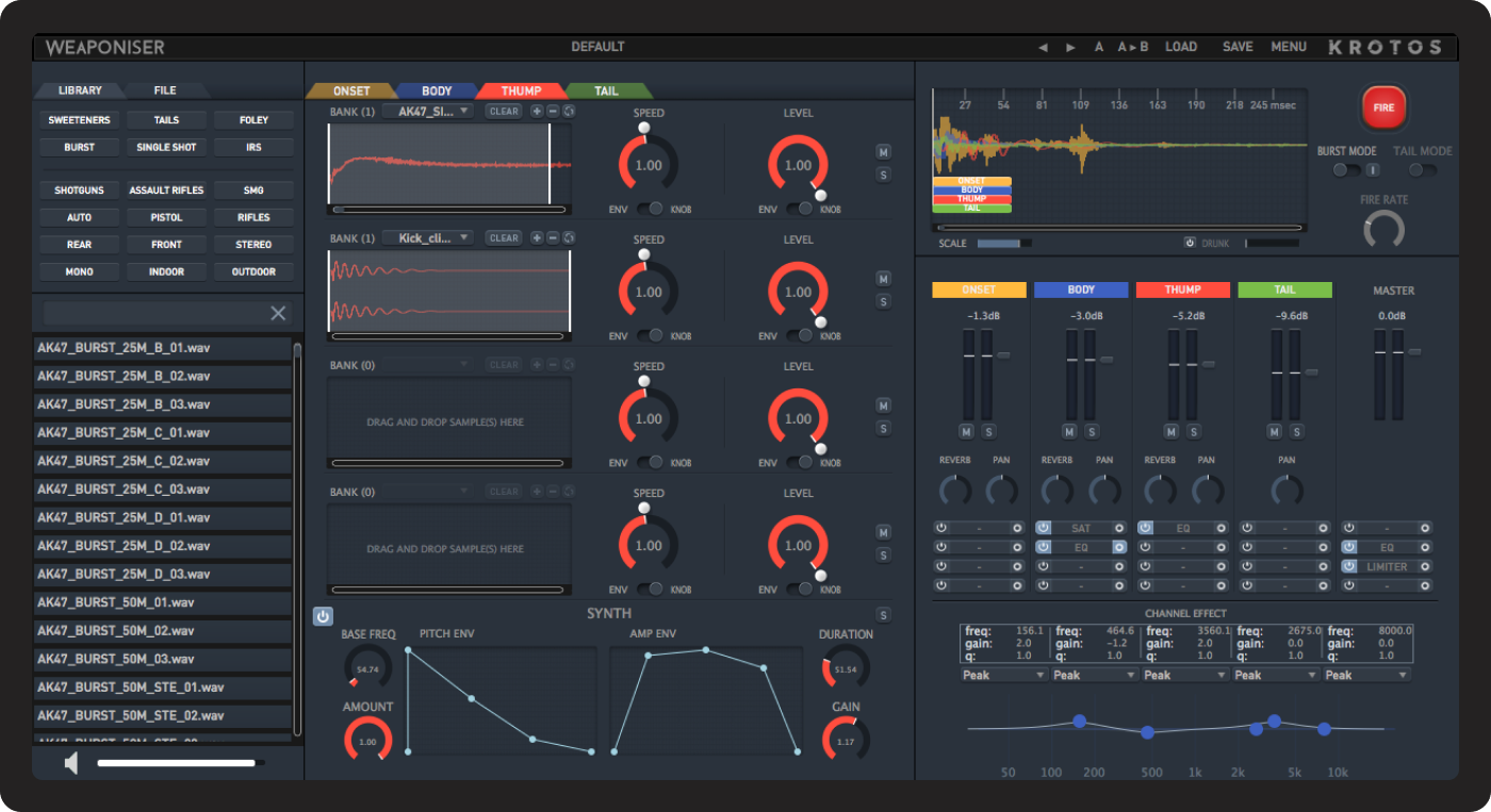 Weaponiser interface