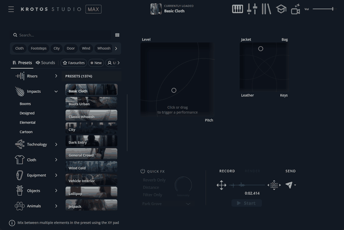 Krotos Studio 3.0 in the darker default theme