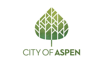 Green stylized tree logo above the text 'CITY OF ASPEN' with 'ASPEN' in bold.