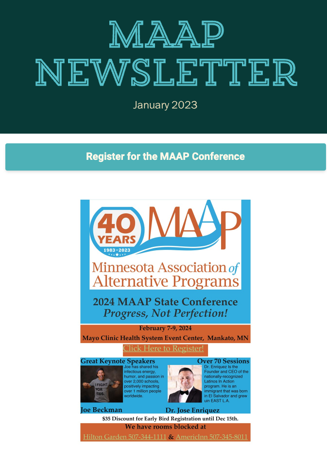 MAAP Newsletter (January)
