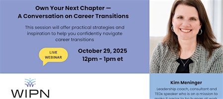 Own Your Next Chapter — A Conversation on Career Transitions