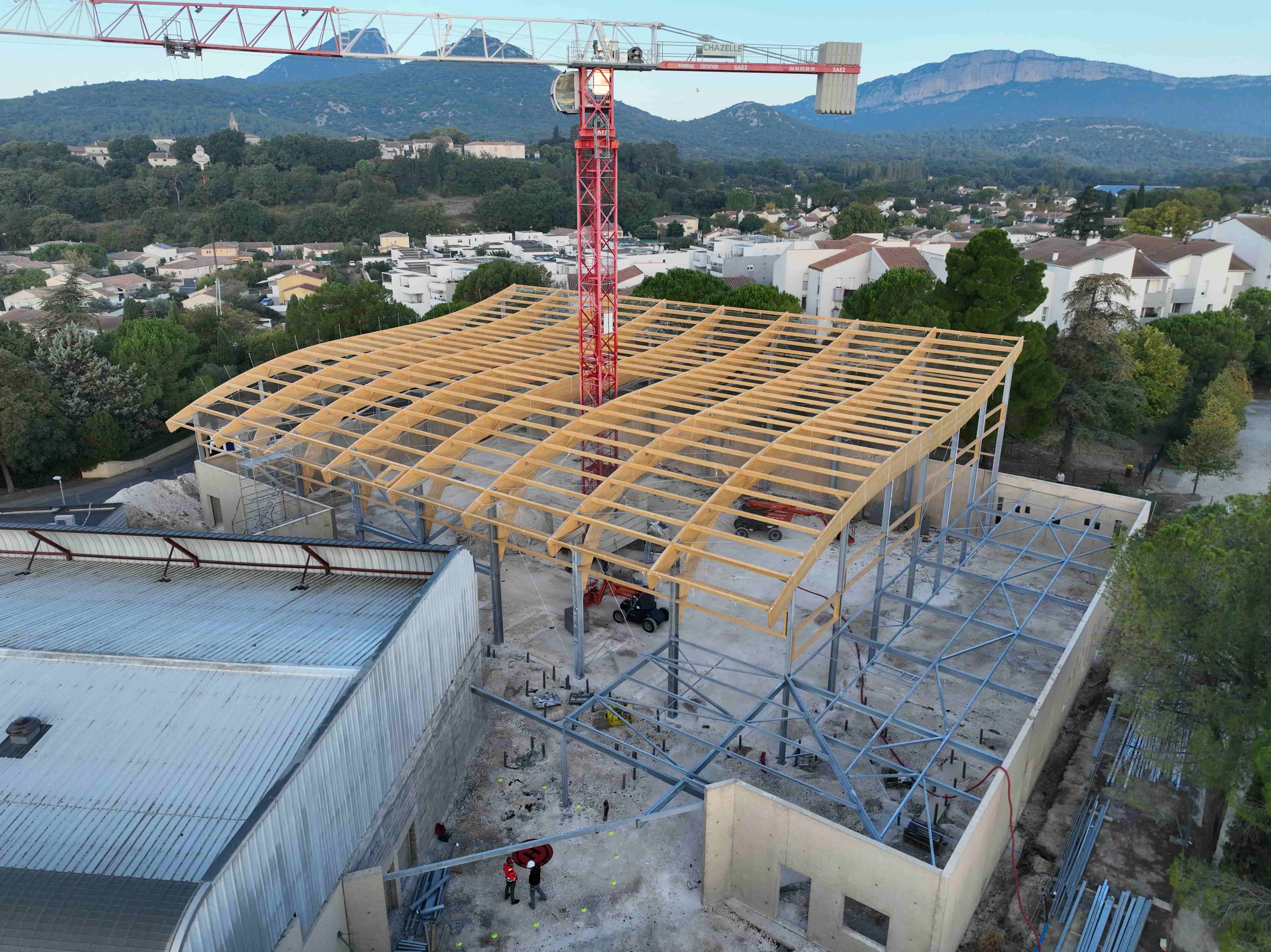 Extension du gymnase communal à Saint Mathieu de Tréviers (34)