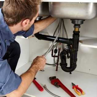 Sink being fixed