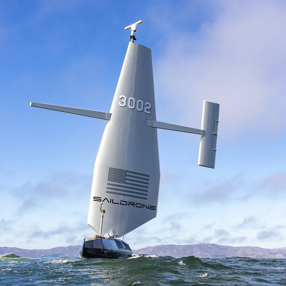 Saildrone sailing in the ocean