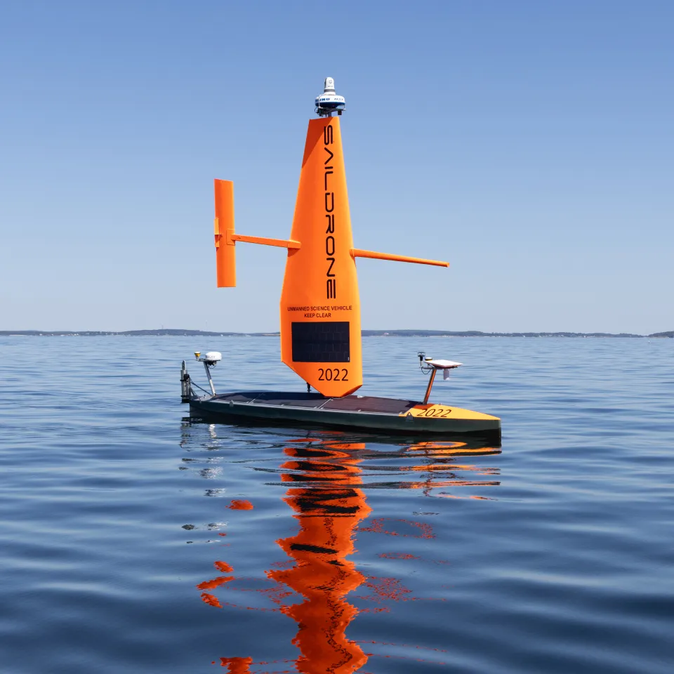 Saildrone sailing in the ocean