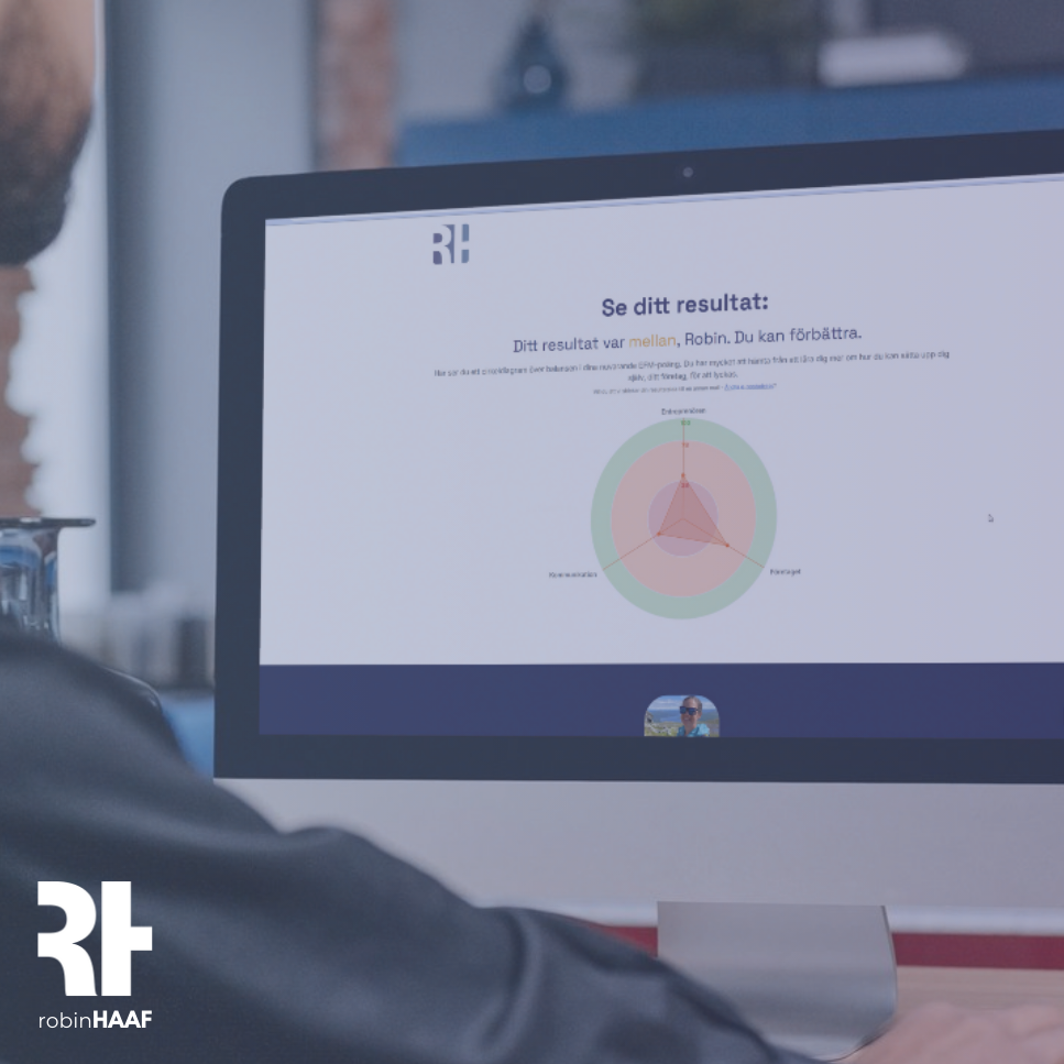 Robin Haaf under inspelning av hur du designar en ny hemsida