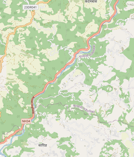 bhotekoshi river map