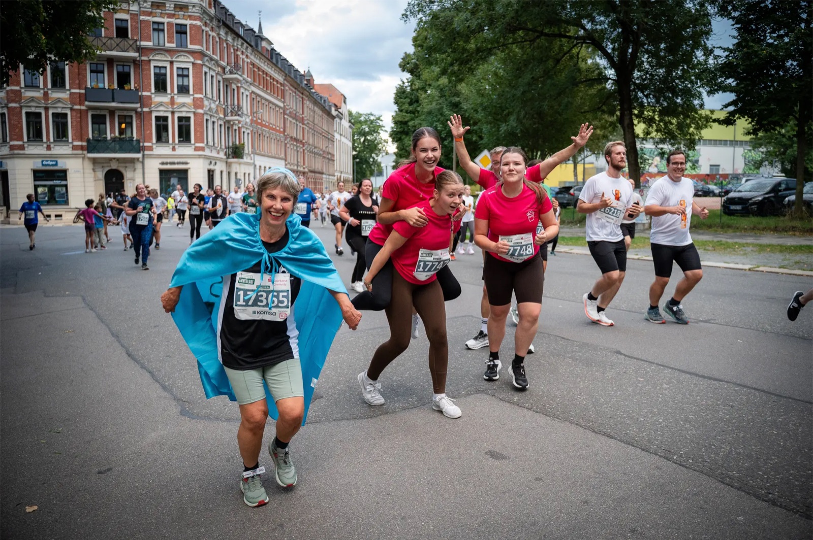 Das Popcorn-Solution-Team beim Firmenlauf Chemnitz 2026