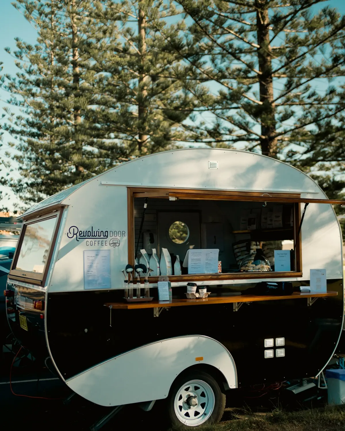 The Revolving Door Coffee van parked at Town Beach in Port Macquarie