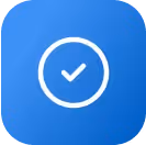 Checkmark with blue background