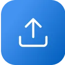 Arrow Upside with blue background