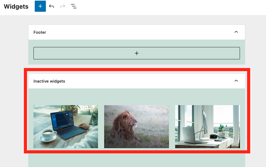 Inactive Widgets