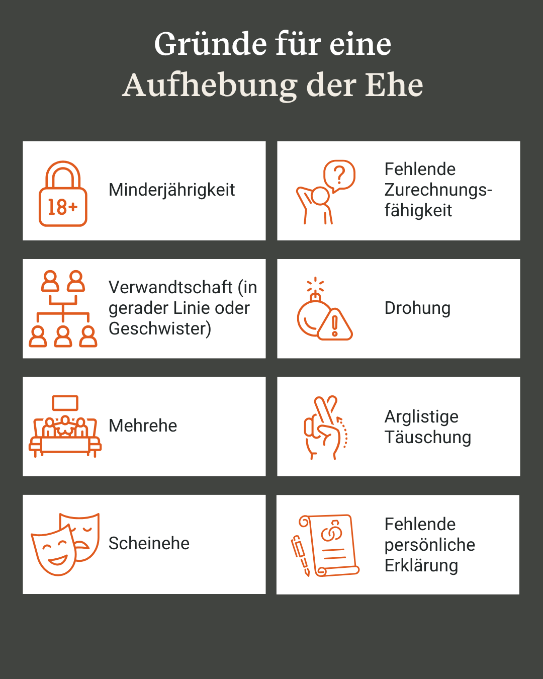 Eheaufhebung Gründe