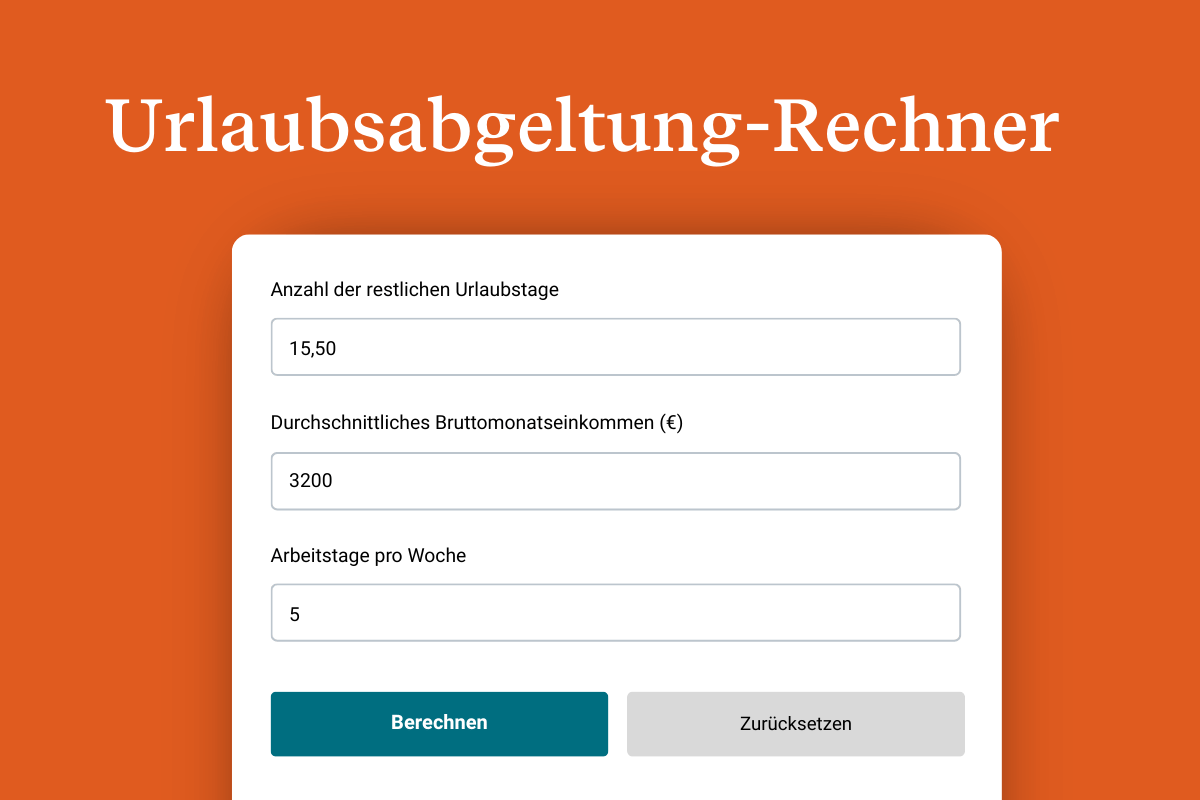 Urlaubsabgeltungsrechner