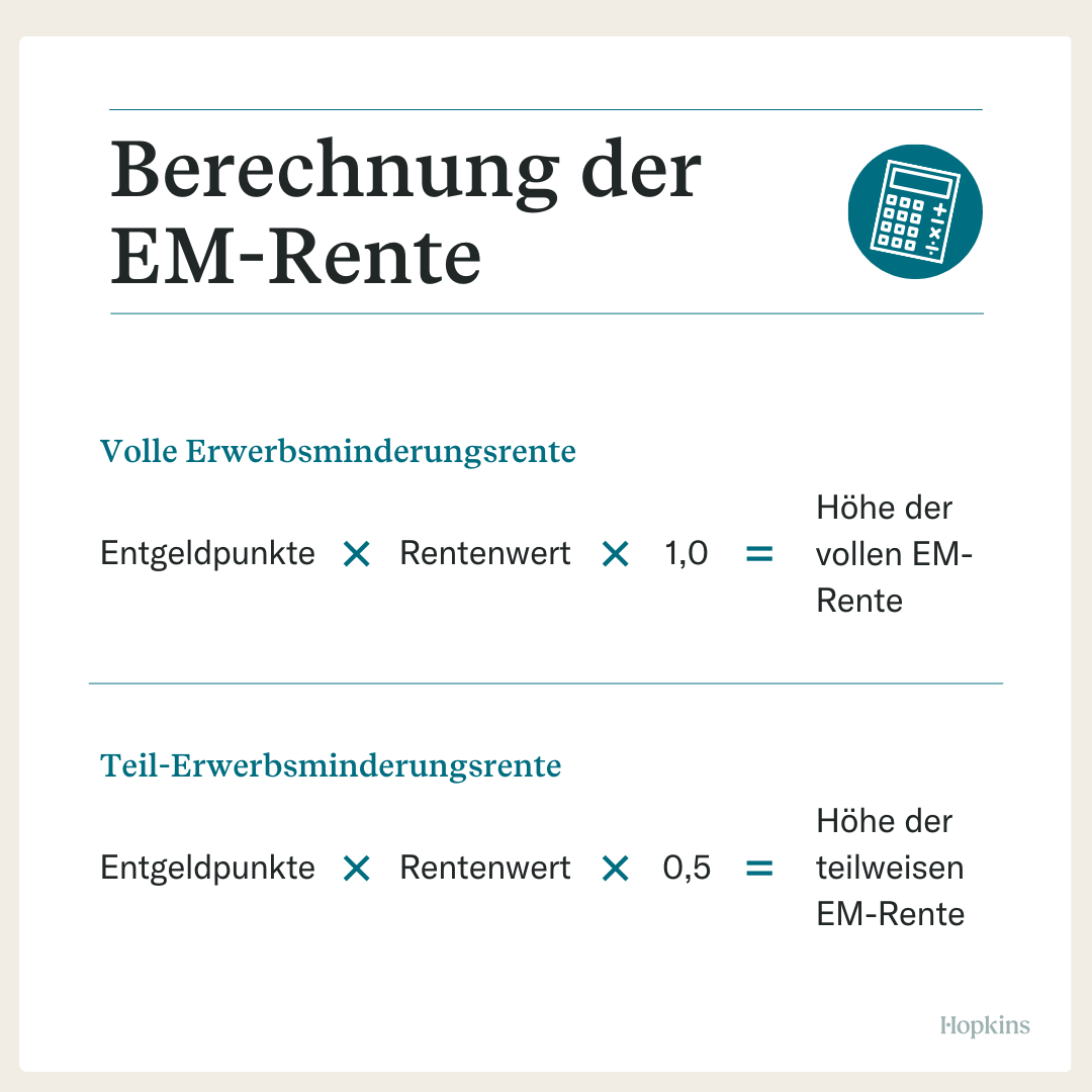 Berechnung der Erwerbsminderungsrente