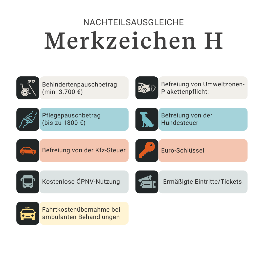 Vorteile und Nachteilsausgleiche Merkzeichen H