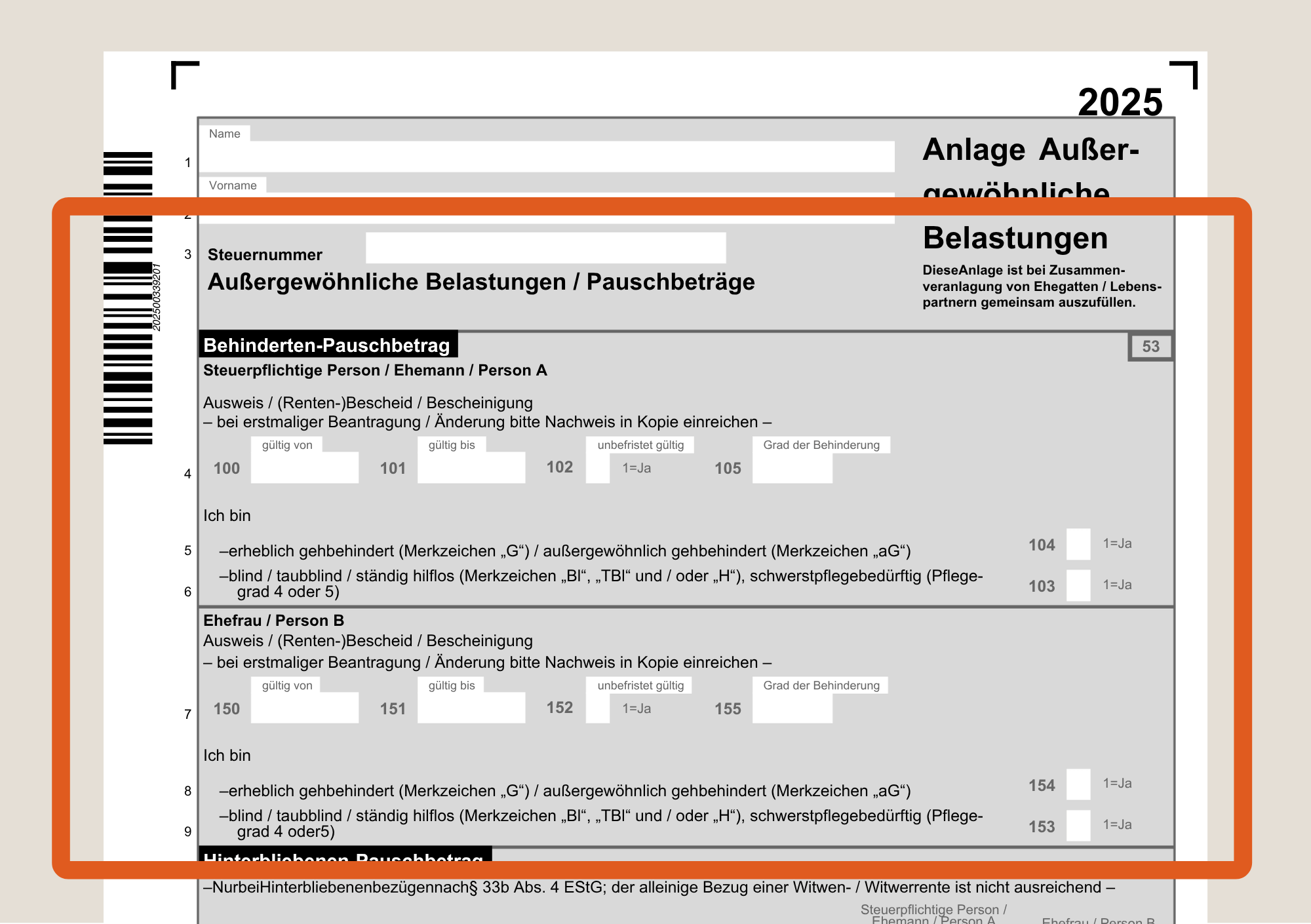 Behindertenpauschbetrag