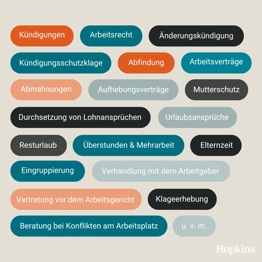 Anwälte für Arbeitsrecht in Ihrer Nähe: Hopkins Rechtsanwälte