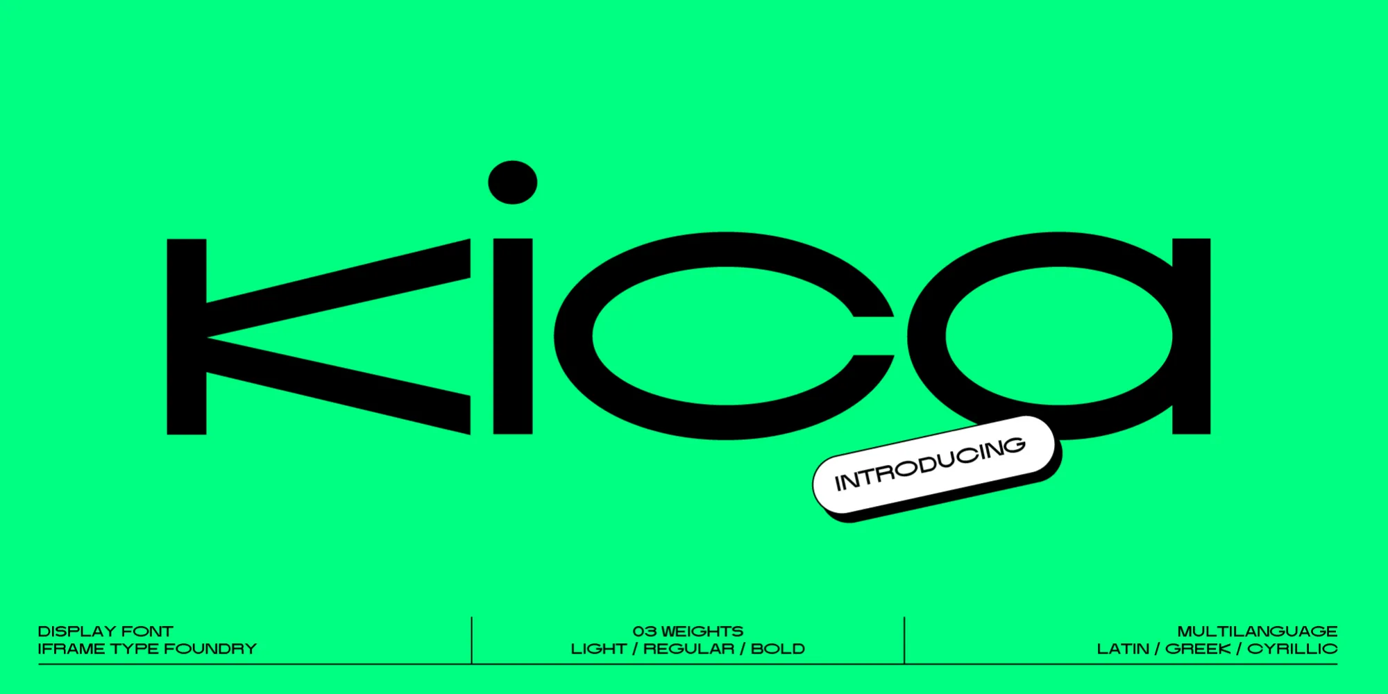Kica display font