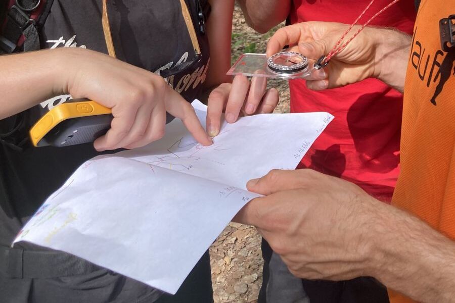 Orientierungslauf und Niedrigseilelemente