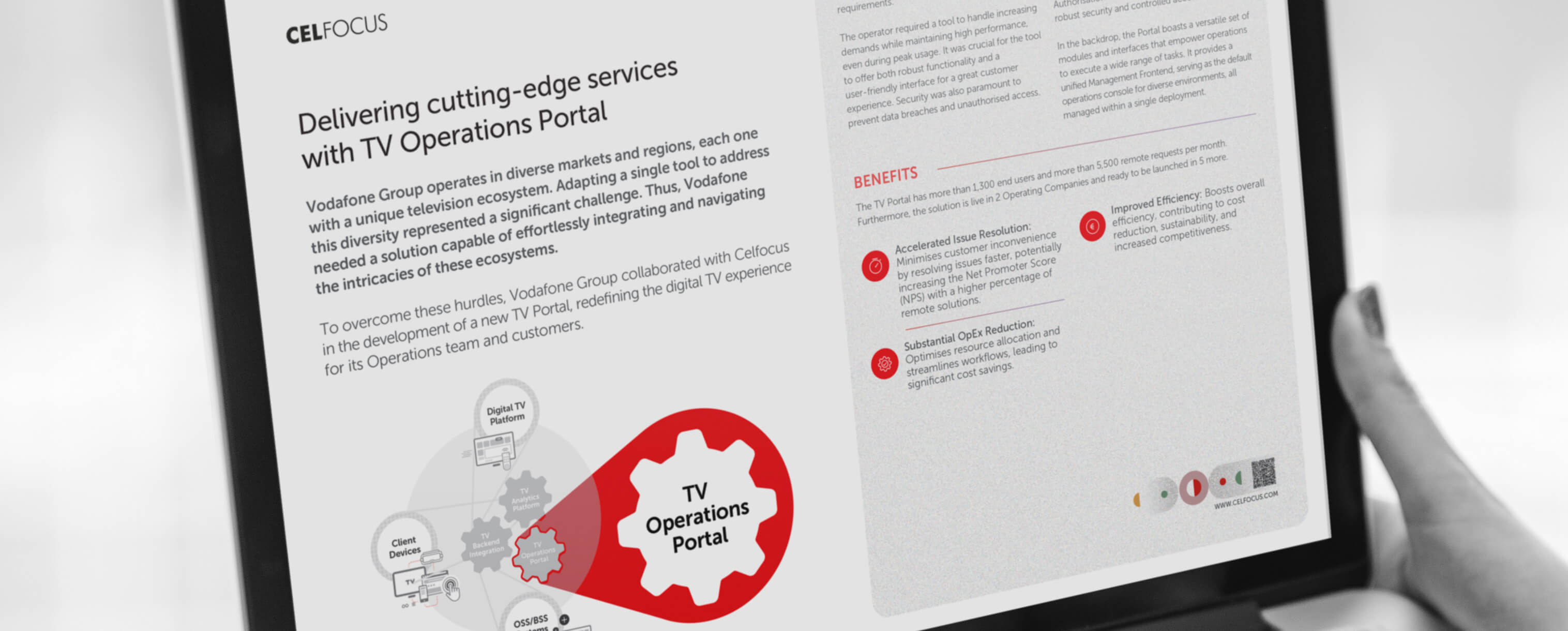 Celfocus Vodafone Group TV Operations Portal One Pager